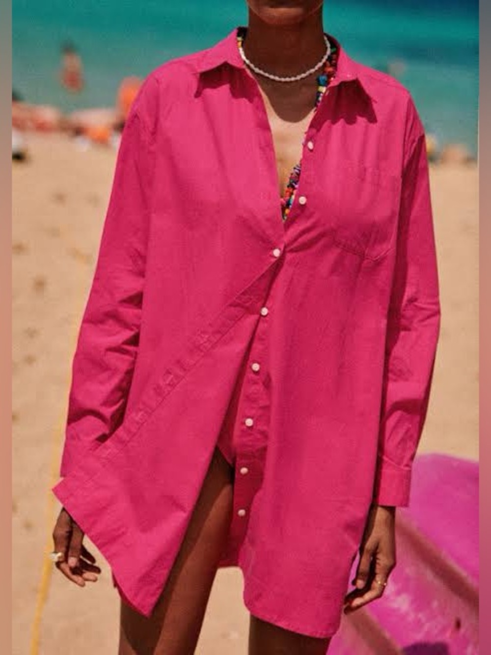Sézane Maxine Dress in Rose Grenadine